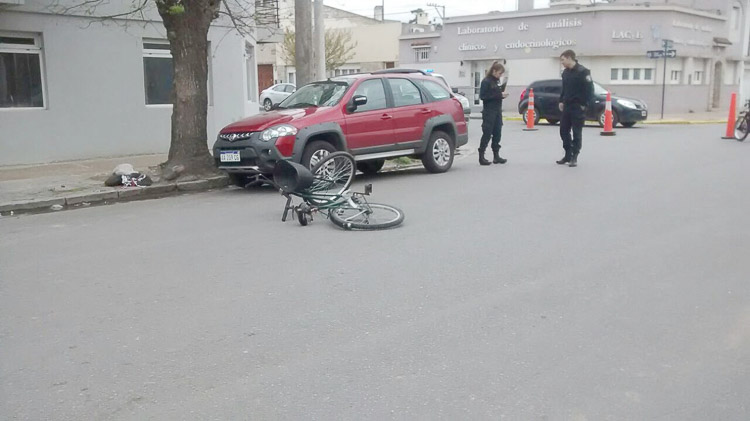 Ciclista accidentada