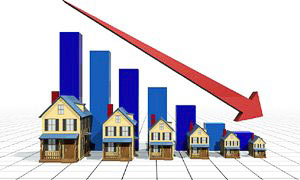 Fuerte caída en el mercado inmobiliario